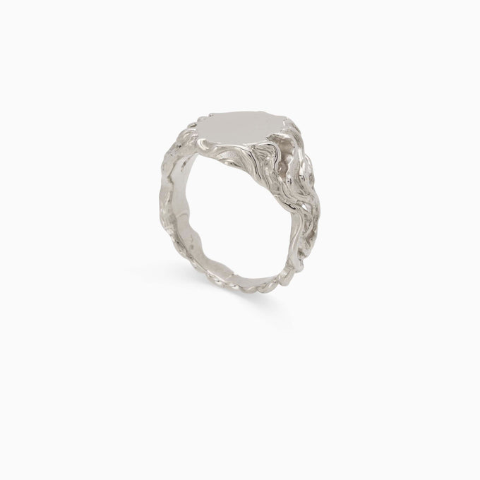 Sculpt Signet Ring | Silver