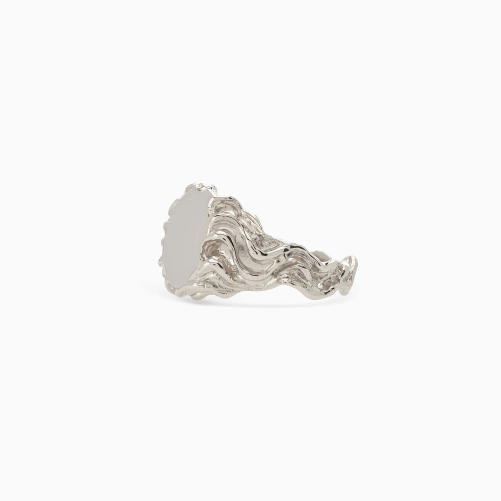 Sculpt Signet Ring | Silver