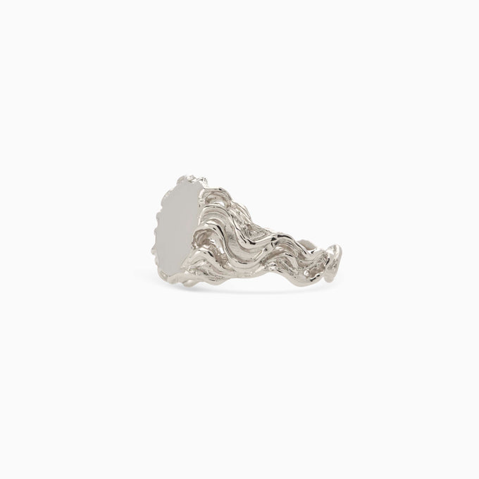 Sculpt Signet Ring | Silver