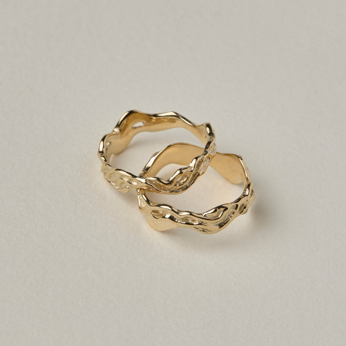 Sculpt Band Ring | Yellow Gold