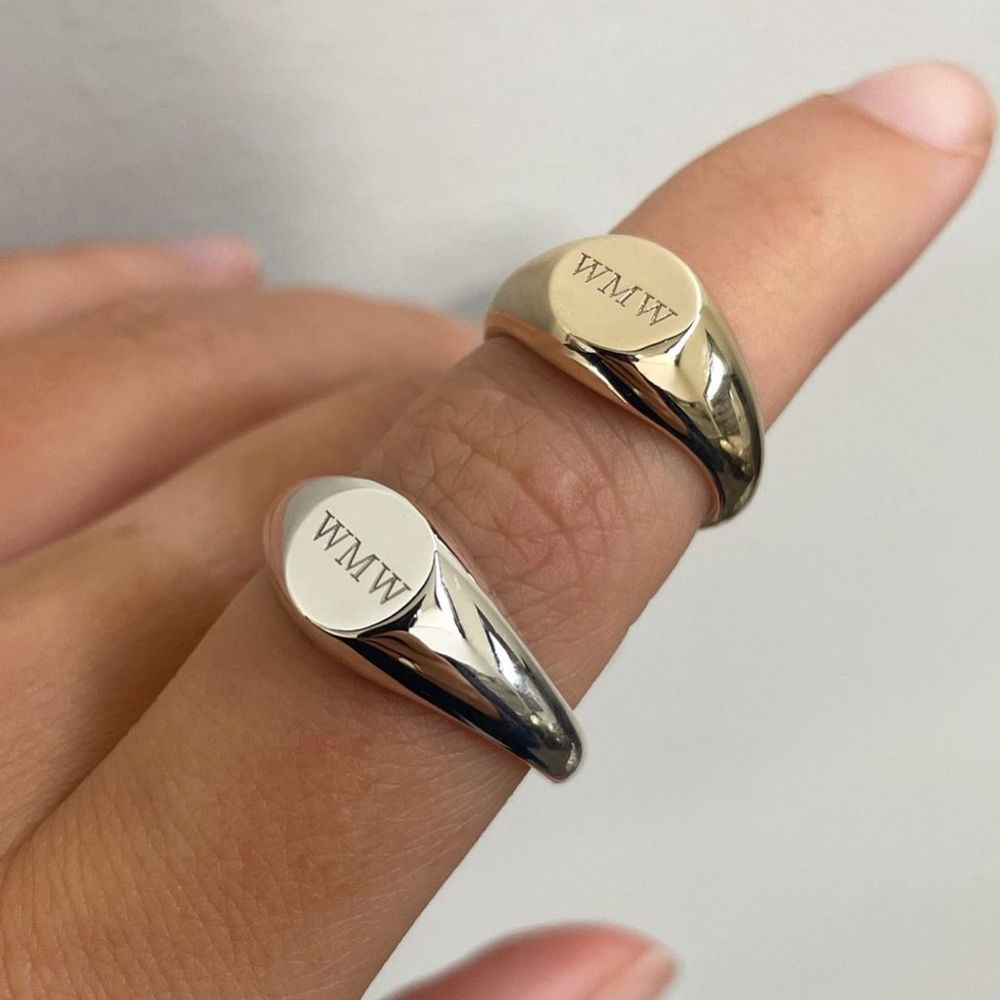 Signature Petite Signet Ring | Yellow Gold