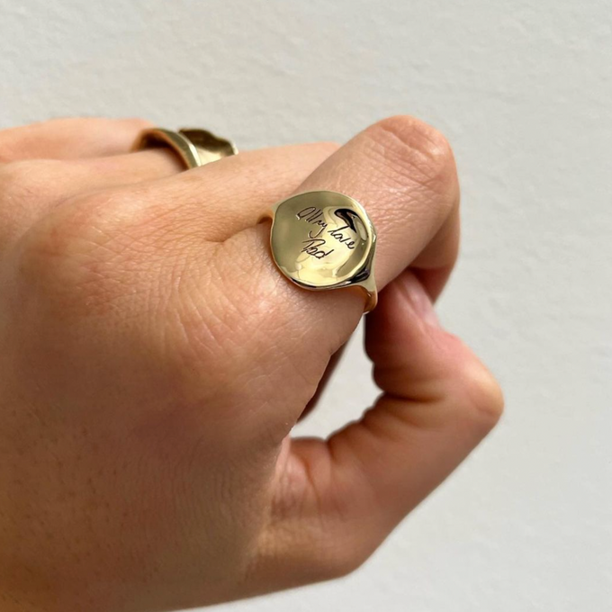 Cooking Custom Ring Custom Engraved Ring | Yellow Gold – Linden Cook Jewellery