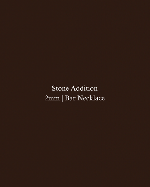 Gold Bar Necklace Stones | 2mm
