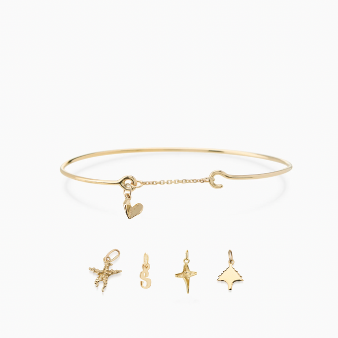 Pendant Weave Bracelet | Solid Gold
