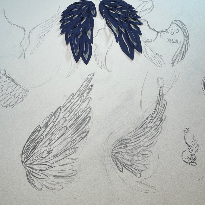 Angel Wing Charm | Silver
