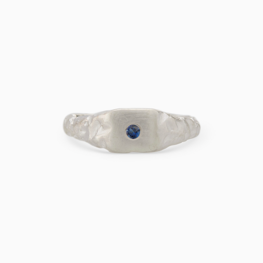 Slate Stone Signet Ring | Silver