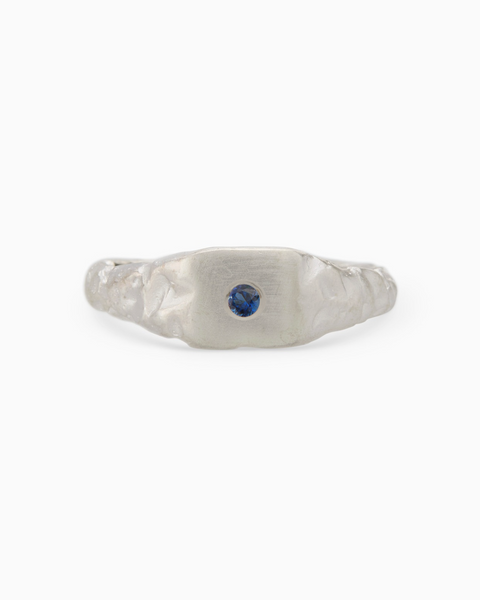 Slate Stone Signet Ring | Silver