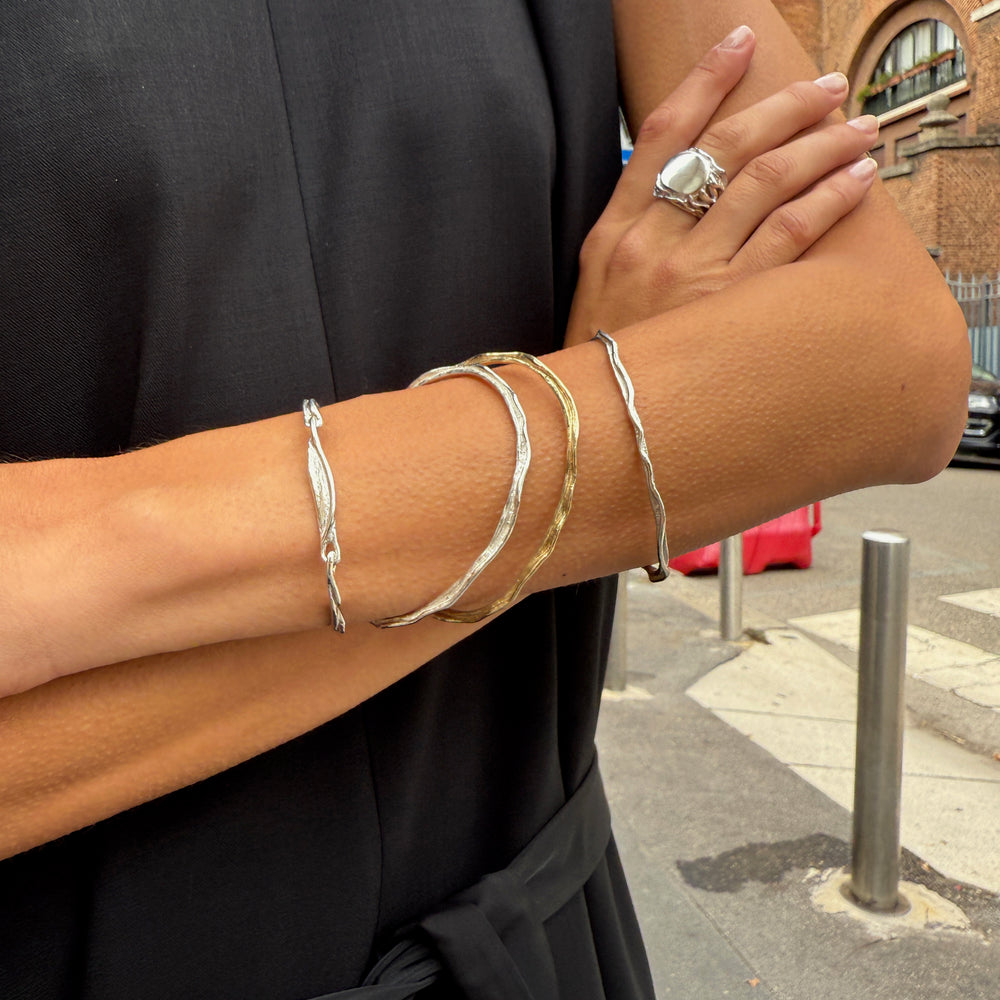 Sculpt Bangle | Silver