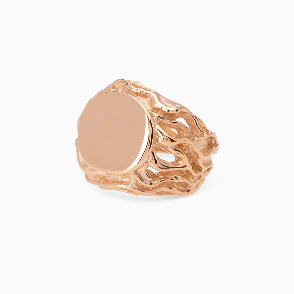 Ivy Signet Ring | Rose Gold