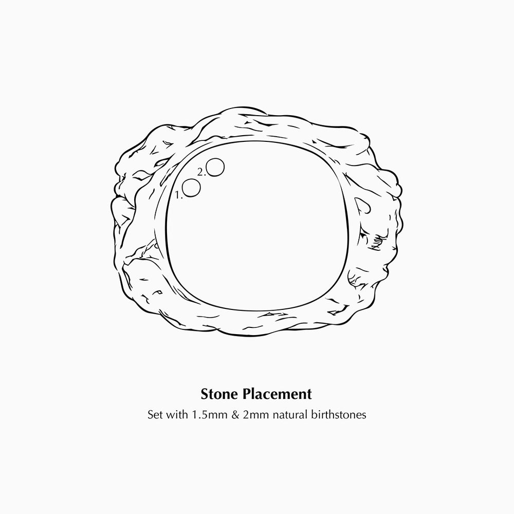 Ivy Stone Signet Ring | Silver
