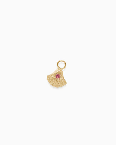 Birthstone Shell Earring | Gold