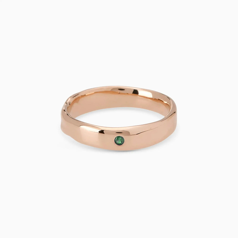 Signature Stone Band Ring | Solid Rose Gold