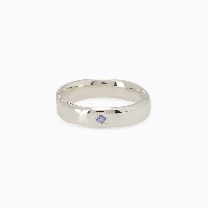 Signature Stone Band Ring | Silver