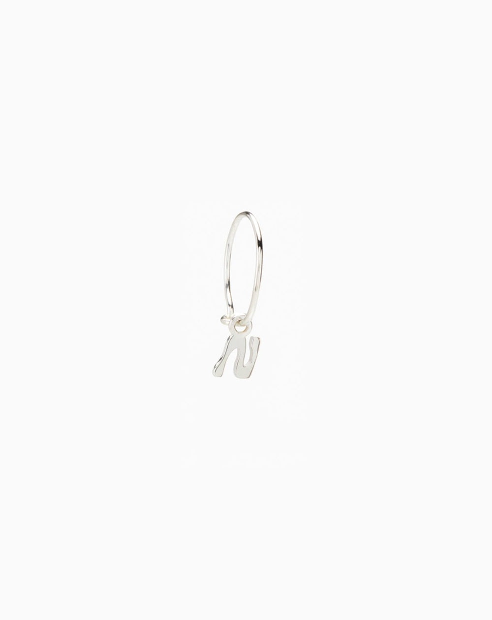 Tiny Letter Earring | Silver