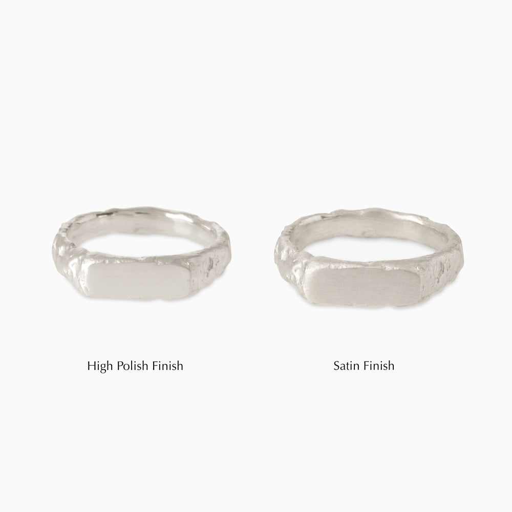 Custom Mason Ring (Stones & Engraving) | Silver