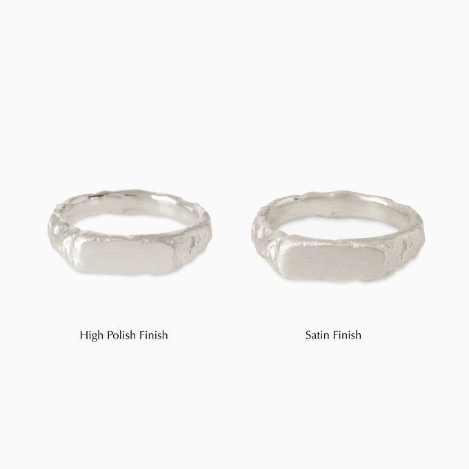 Custom Mason Ring (Stones & Engraving) | Silver