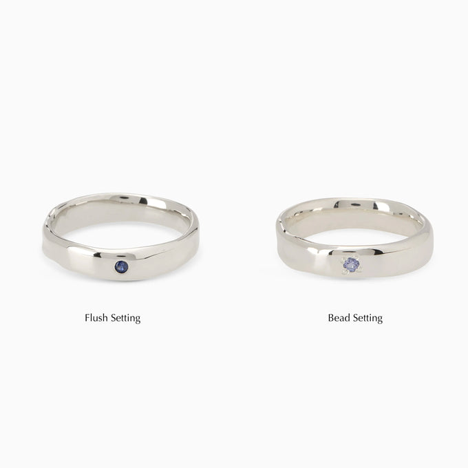 Signature Stone Band Ring | Silver