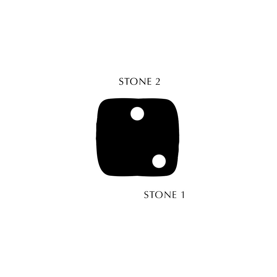 Veil Stone Cufflinks | Solid Yellow Gold