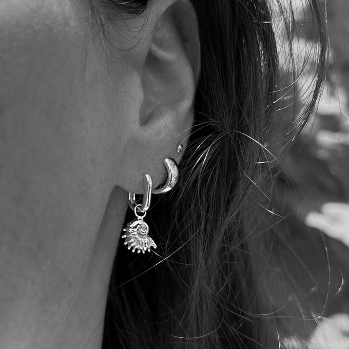 Sundial Shell Earring | Silver