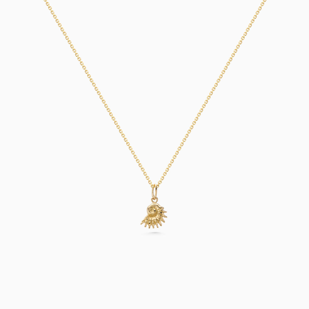 Sundial Shell Pendant | Gold