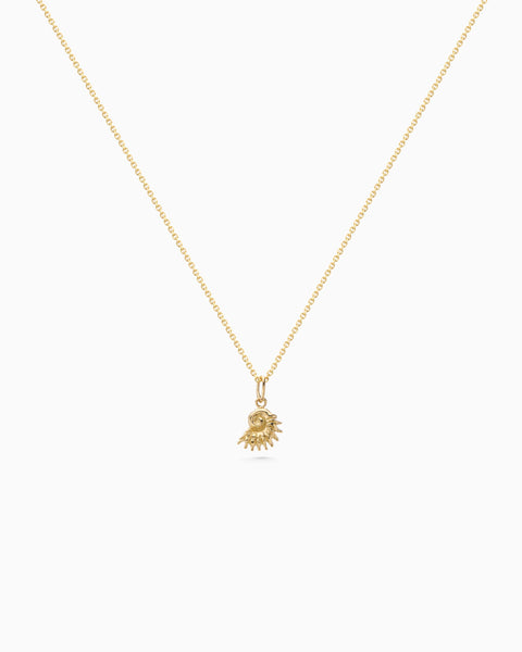 Sundial Shell Pendant | Gold