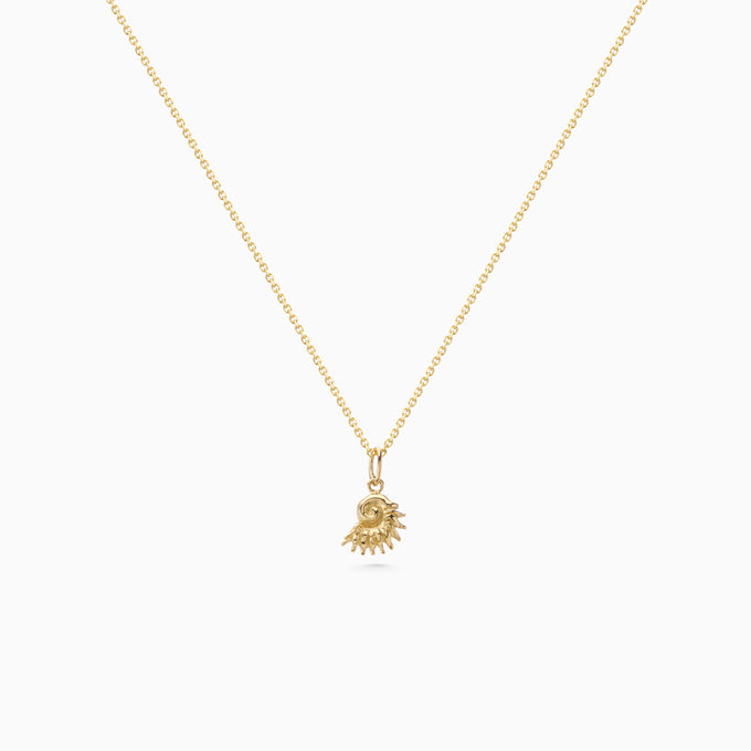 Sundial Shell Pendant | Gold