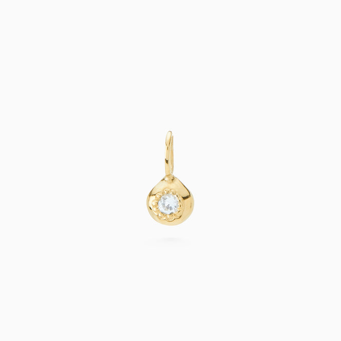 Tiny Birthstone Pendant | Yellow Gold