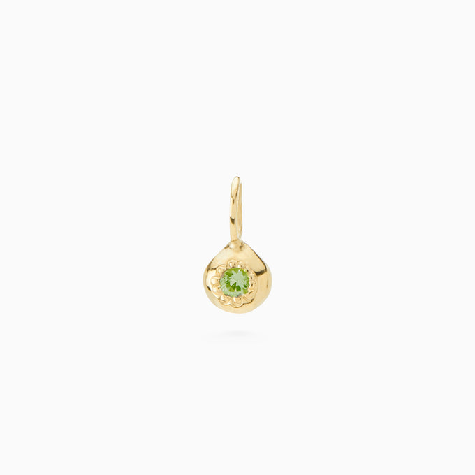 Tiny Birthstone Pendant | Yellow Gold