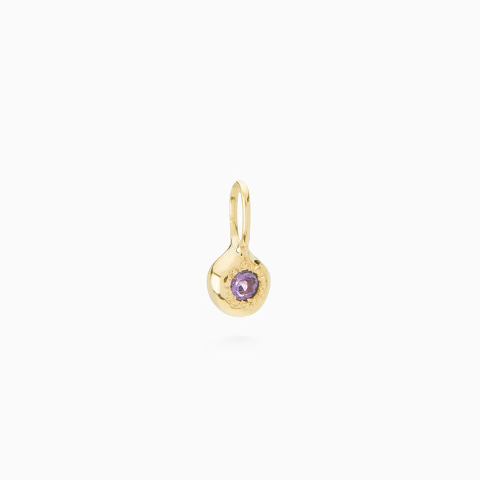 Tiny Birthstone Pendant | Yellow Gold