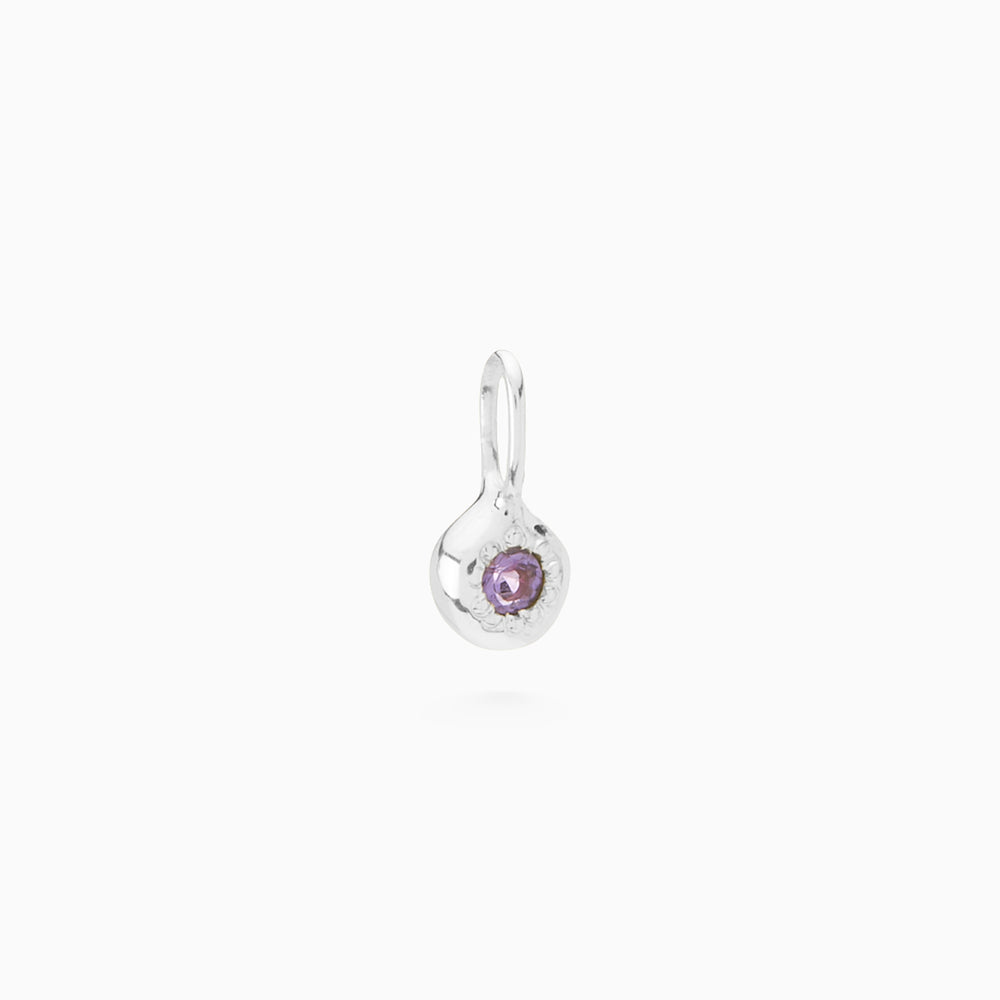 Tiny Birthstone Pendant | Silver