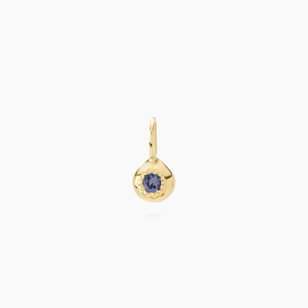 Tiny Birthstone Pendant | Yellow Gold