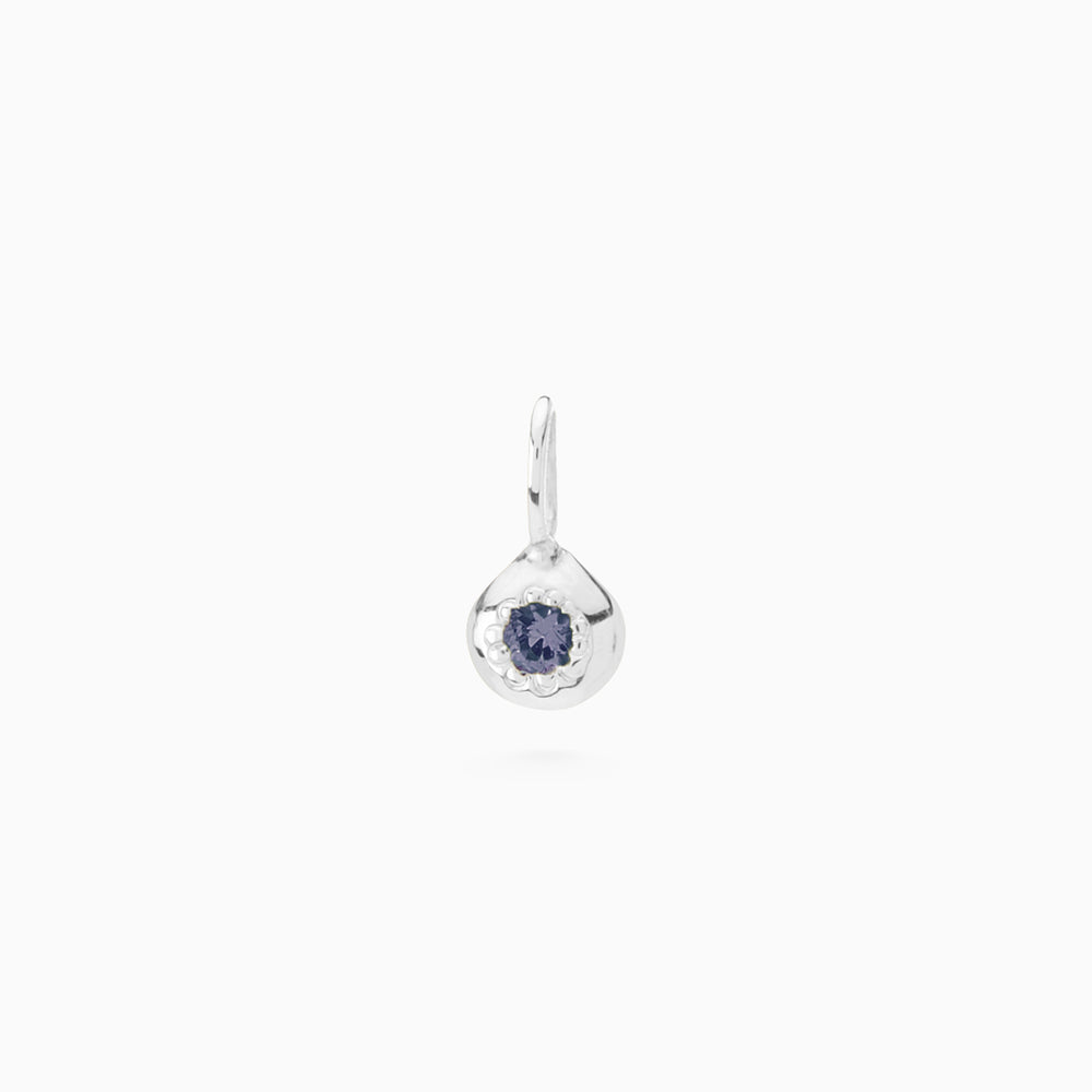 Tiny Birthstone Pendant | Silver