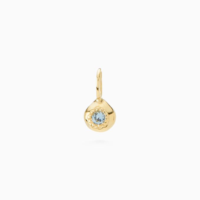 Tiny Birthstone Pendant | Yellow Gold