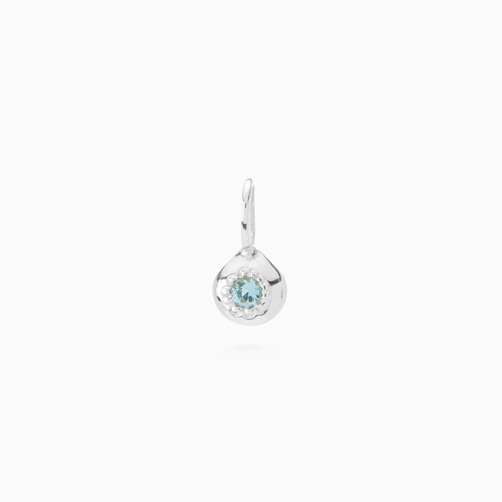 Tiny Birthstone Pendant | Silver