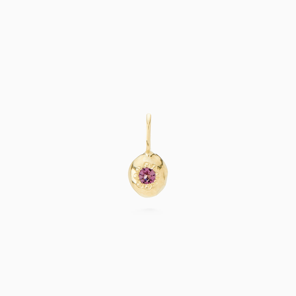 Tiny Birthstone Pendant | Yellow Gold