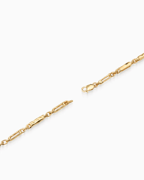 Chunky Hammered Bracelet | Yellow Gold
