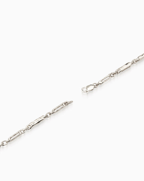Chunky Hammered Bracelet | Silver