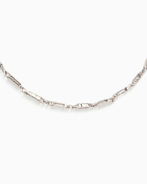 Chunky Hammered Necklace | Silver