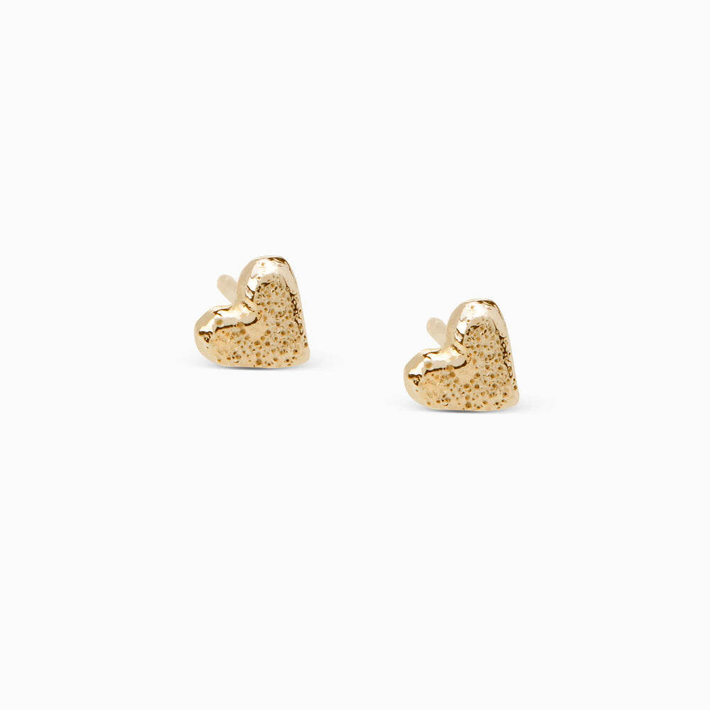 Mini Heart Stud | Yellow Gold