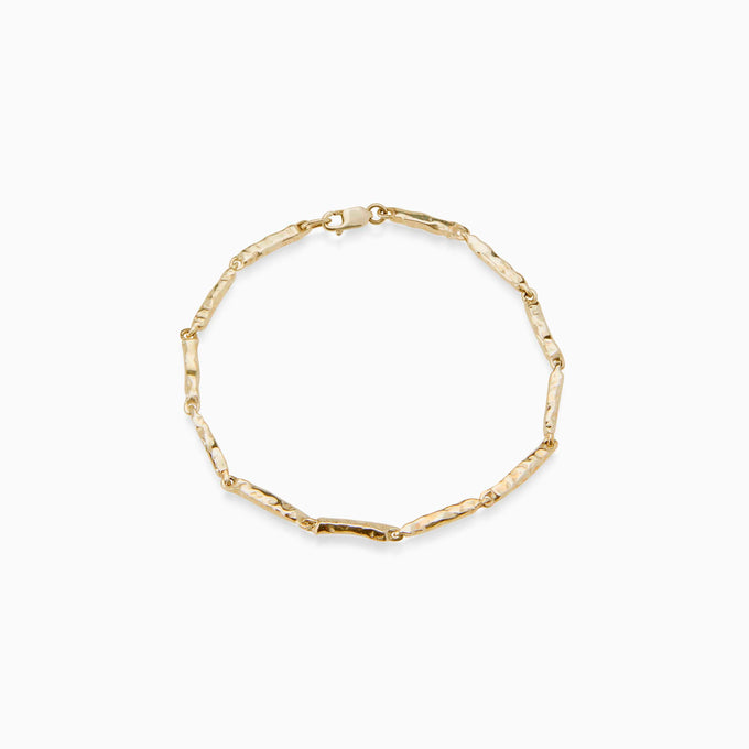 Hammered Bracelet | Yellow Gold