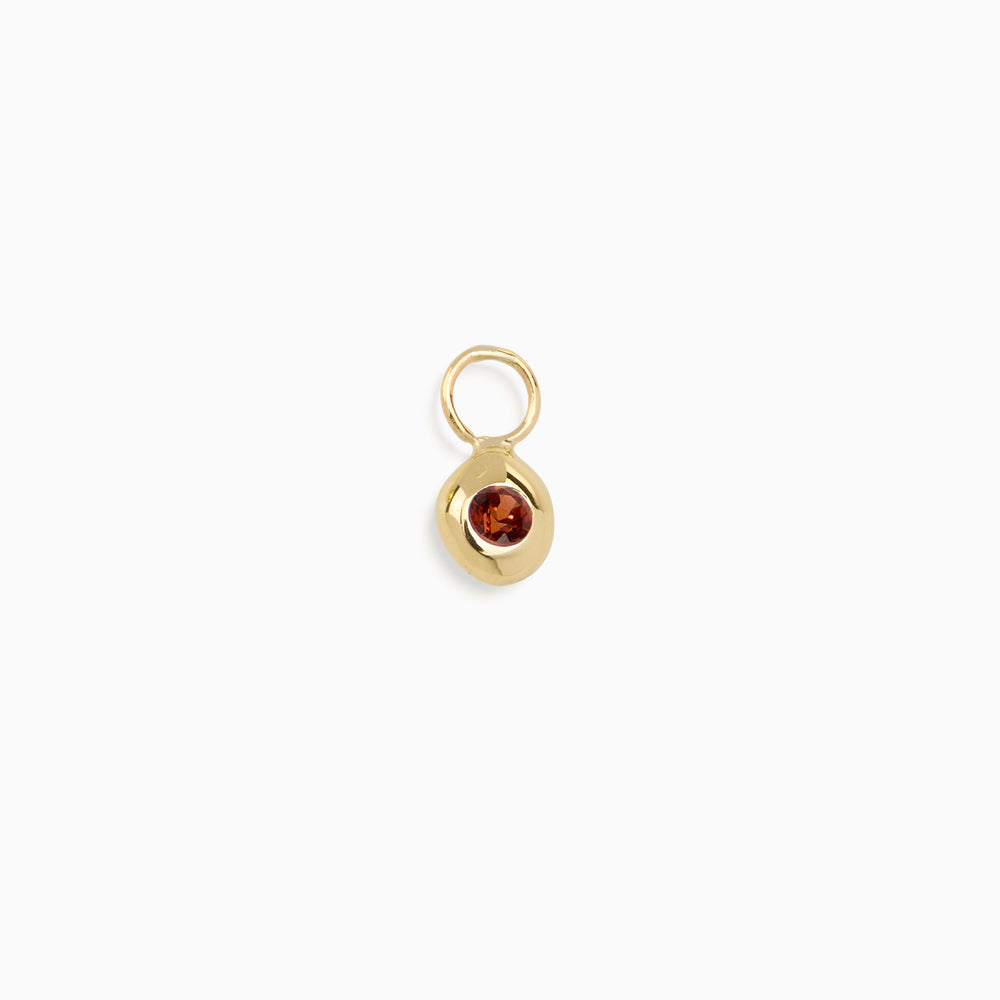 Tiny Birthstone Earring Charm | Yellow Gold