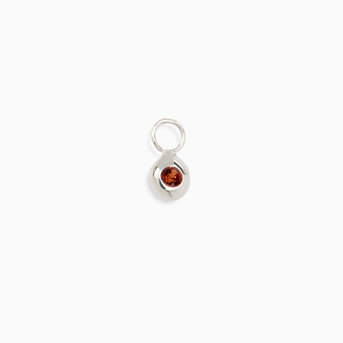 Tiny Birthstone Earring Charm | Silver