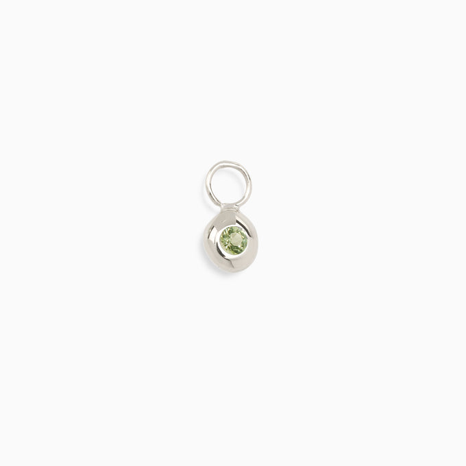 Tiny Birthstone Earring Charm | Silver