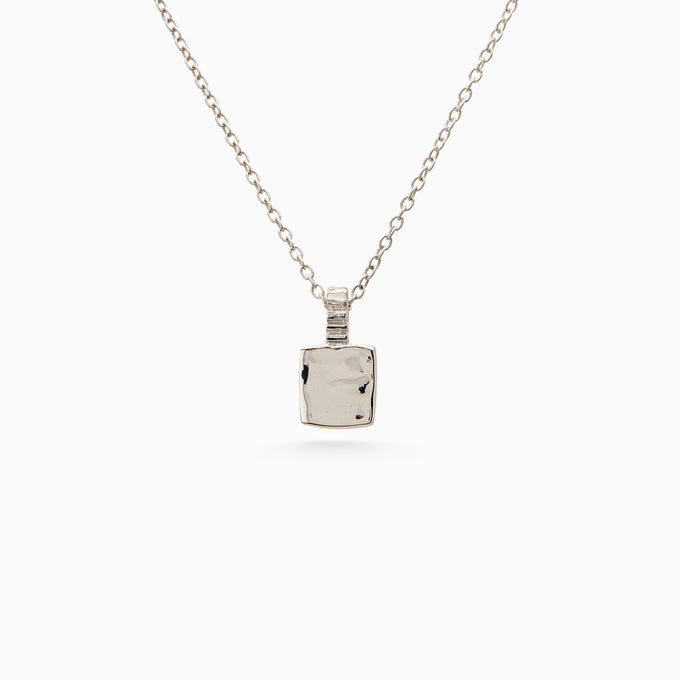 Engraved Slate Pendant | Silver