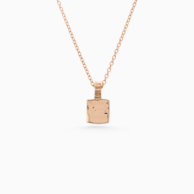 Engraved Slate Pendant | Rose Gold