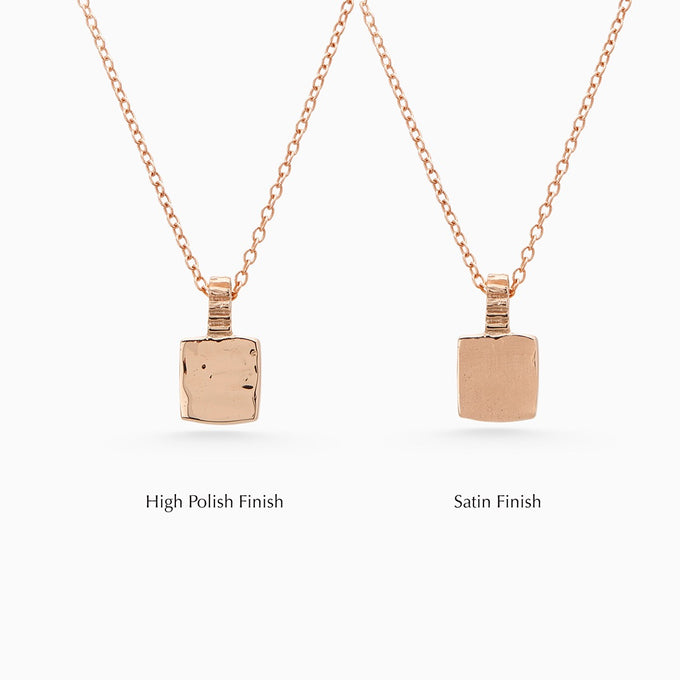 Mini Custom Slate Pendant (Stones & Engraving) | Rose Gold