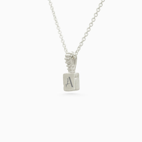 Engraved Slate Pendant | Silver