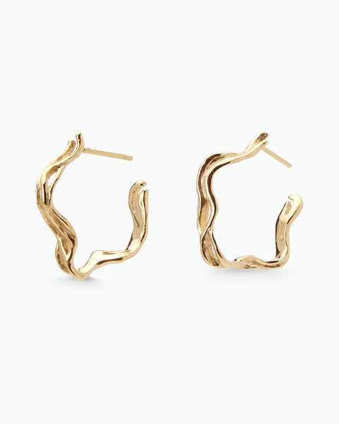 Sculpt Hoops | Yellow Gold