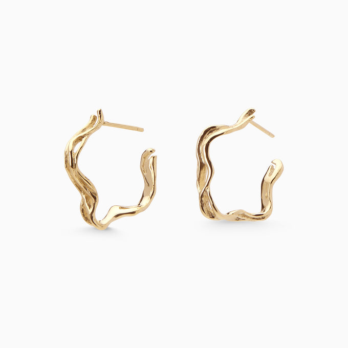 Sculpt Hoops | Yellow Gold