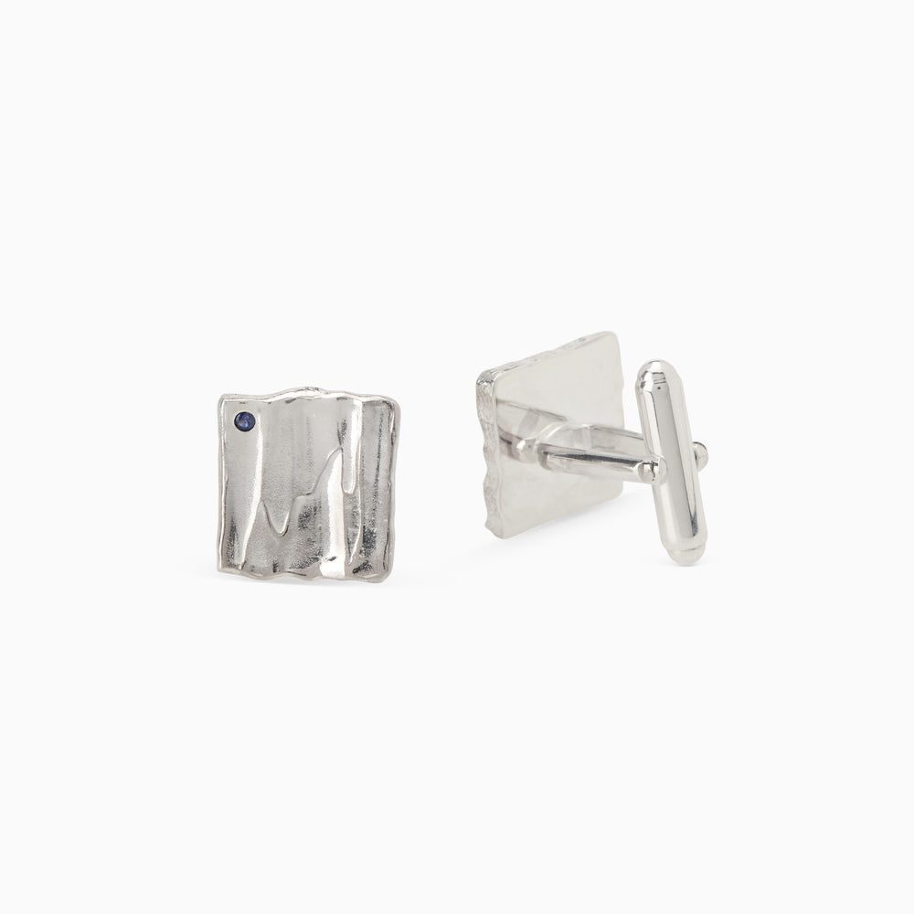 Veil Stone Cufflinks | Silver